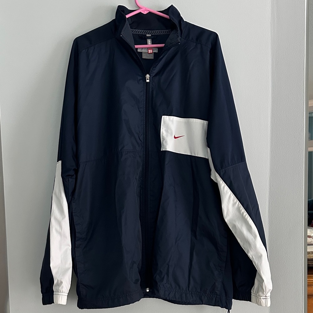 Nike Windbreaker Long Sleeve Golf Lightweight Jacket Men’s MMIV Navy Sz XXL